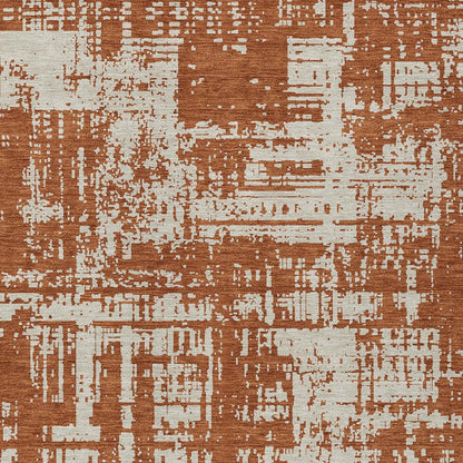 Tabselect Home Line 8' X 10' Brown And Ivory Abstract Washable Indoor Outdoor Area Rug