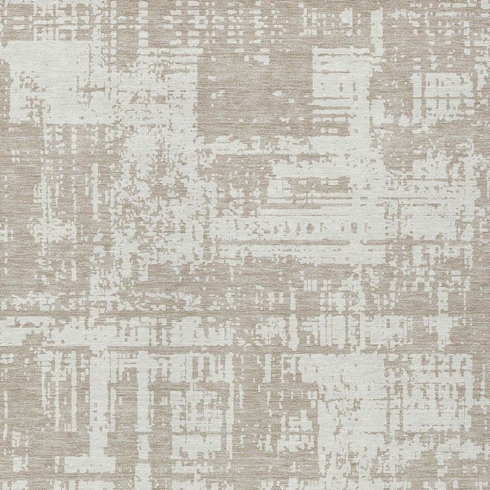 Tabselect Home Line 8' X 10' Taupe And Ivory Abstract Washable Indoor Outdoor Area Rug