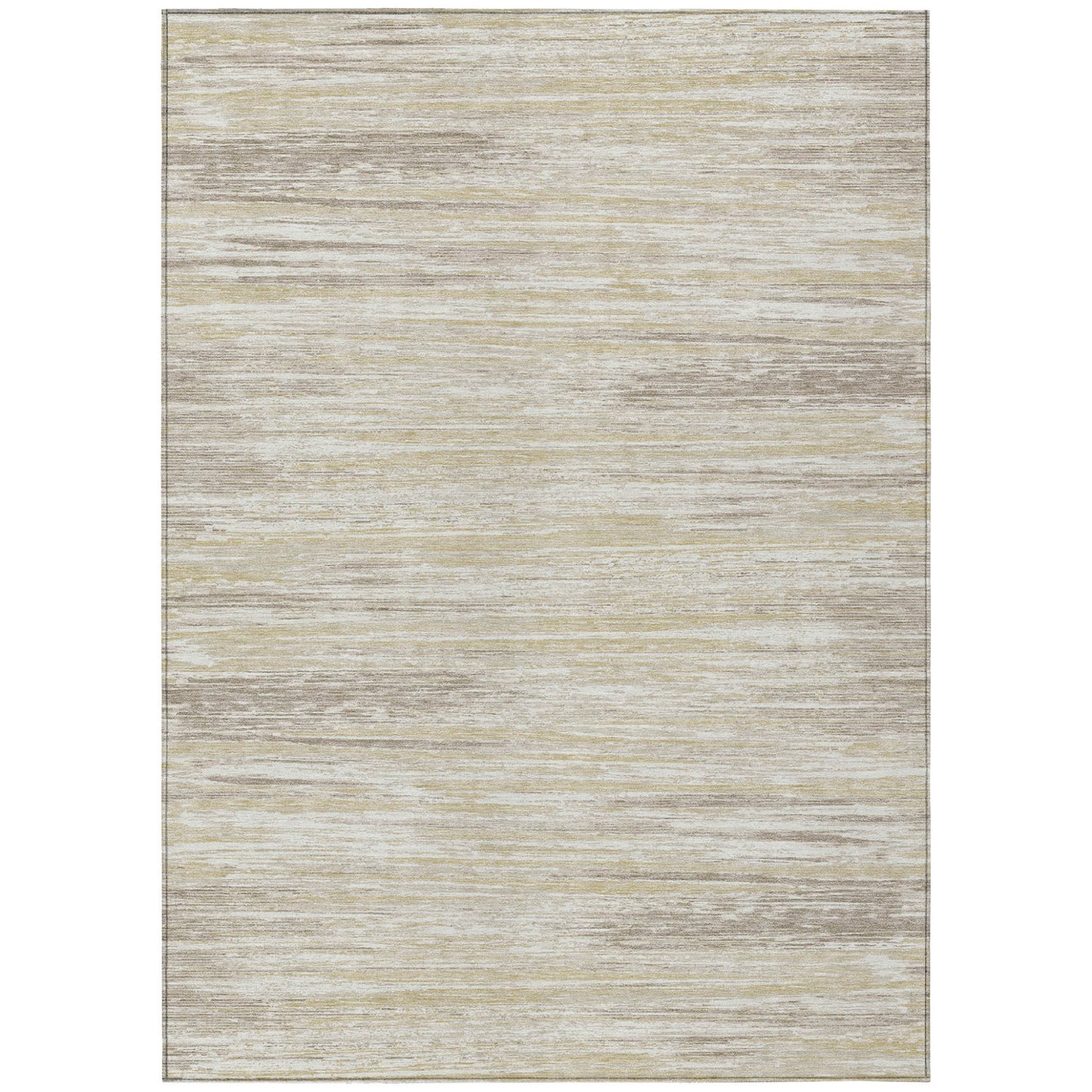 Tabselect Home Line 8' X 10' Beige Brown And Ivory Striped Washable Indoor Outdoor Area Rug