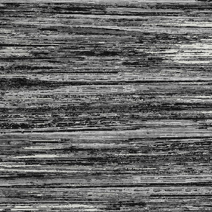 Tabselect Home Line 8' Black And Ivory Round Striped Washable Indoor Outdoor Area Rug