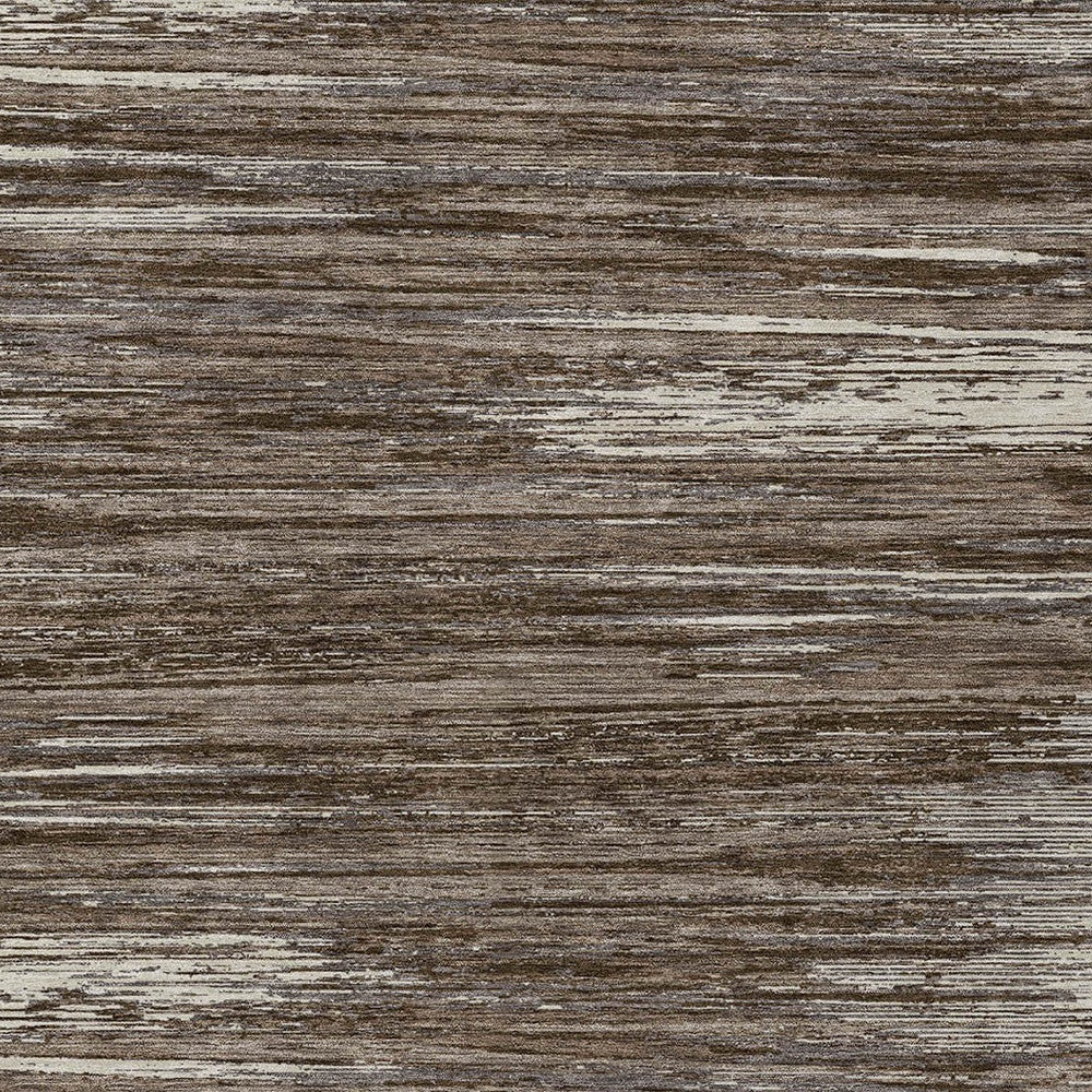 Tabselect Home Line 5' X 8' Brown And Ivory Striped Washable Indoor Outdoor Area Rug