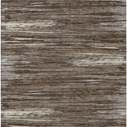 Tabselect Home Line 8' X 10' Brown And Ivory Striped Washable Indoor Outdoor Area Rug