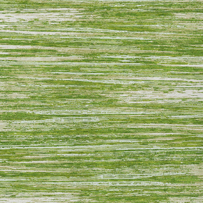 Tabselect Home Line 8' X 10' Green And Ivory Striped Washable Indoor Outdoor Area Rug