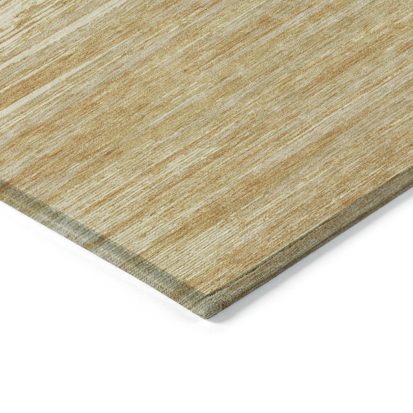 Tabselect Home Line 5' X 8' Gold Gray And Ivory Striped Washable Indoor Outdoor Area Rug