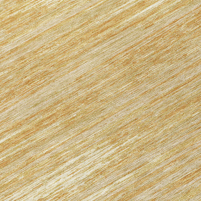 Tabselect Home Line 8' Gold Gray And Ivory Round Striped Washable Indoor Outdoor Area Rug