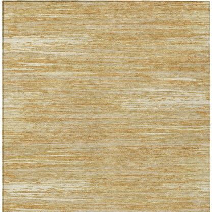 Tabselect Home Line 8' X 10' Gold Gray And Ivory Striped Washable Indoor Outdoor Area Rug