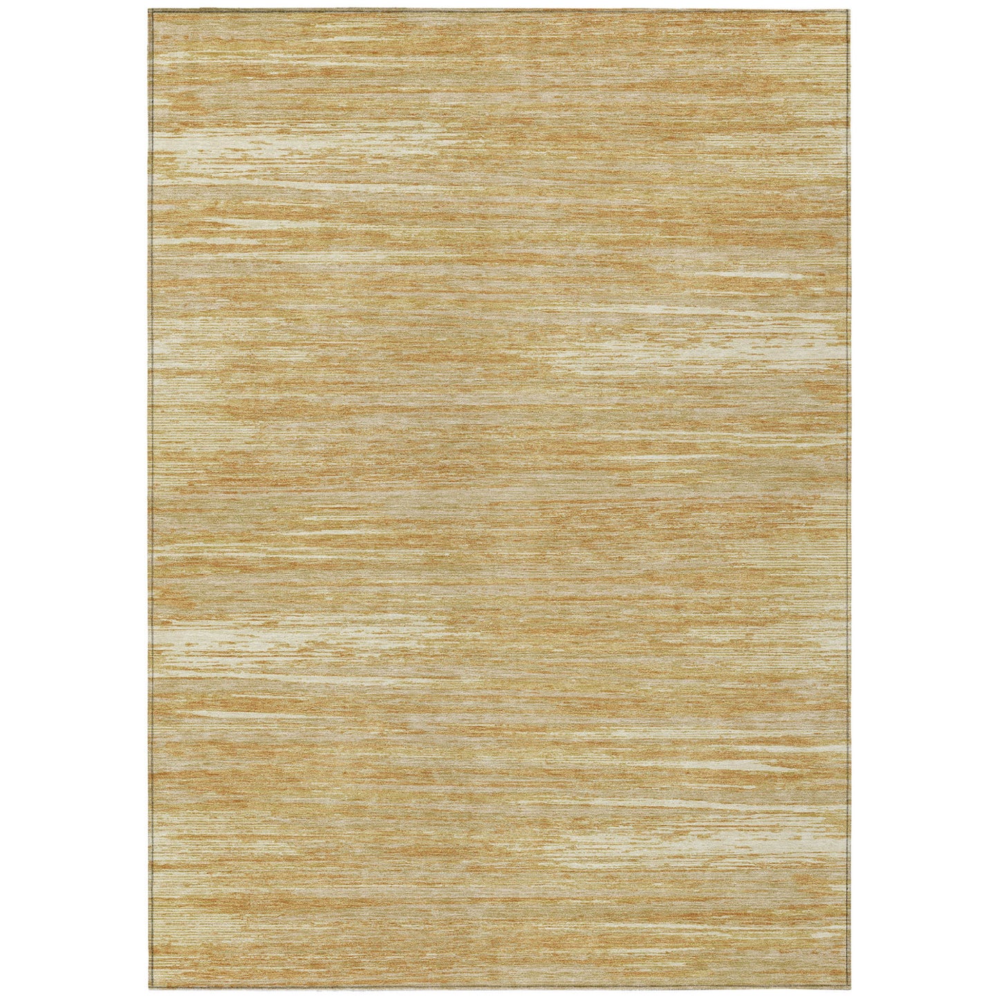 Tabselect Home Line 8' X 10' Gold Gray And Ivory Striped Washable Indoor Outdoor Area Rug