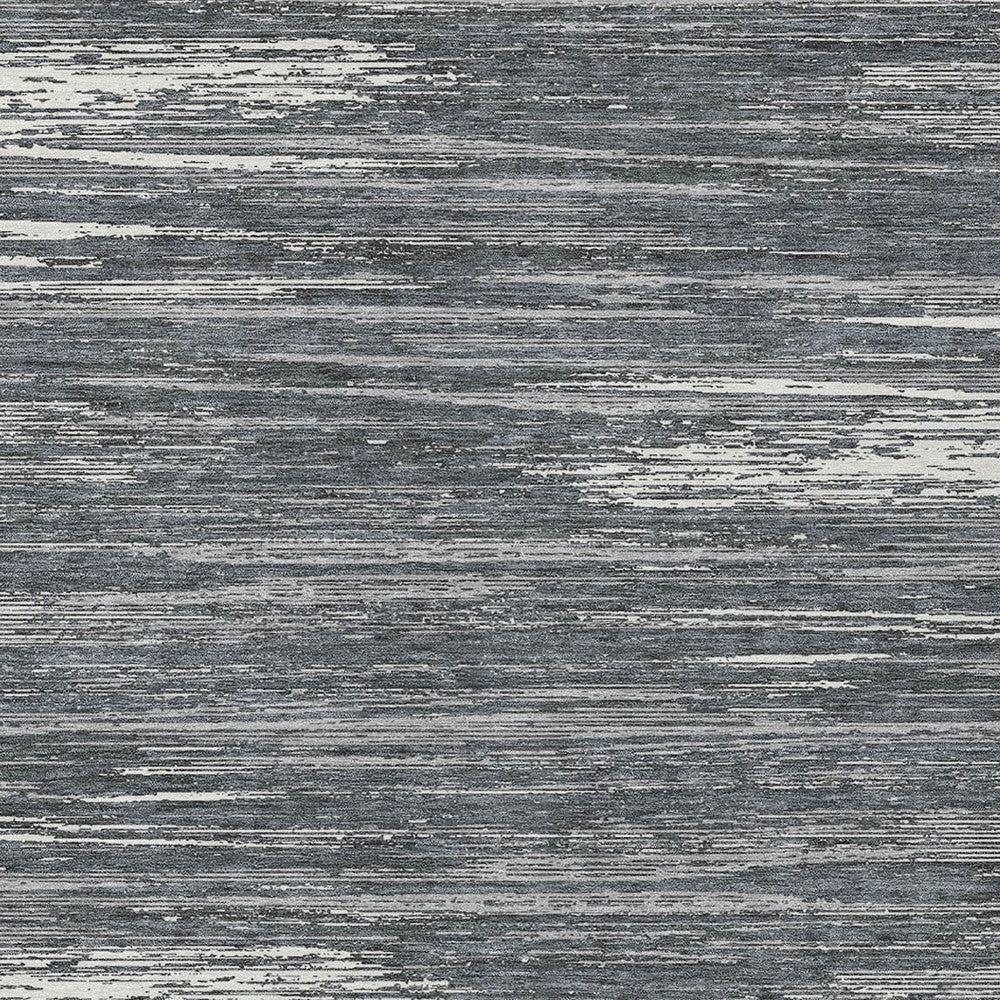 Tabselect Home Line 5' X 8' Gray And Ivory Striped Washable Indoor Outdoor Area Rug