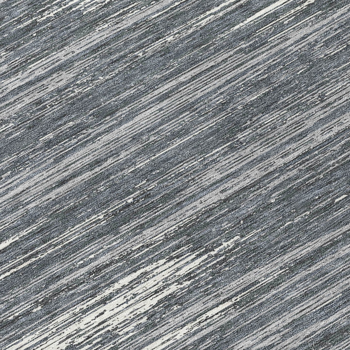 Tabselect Home Line 8' Gray And Ivory Round Striped Washable Indoor Outdoor Area Rug