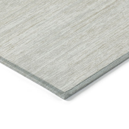 Tabselect Home Line 5' X 8' Ivory And Gray Striped Washable Indoor Outdoor Area Rug
