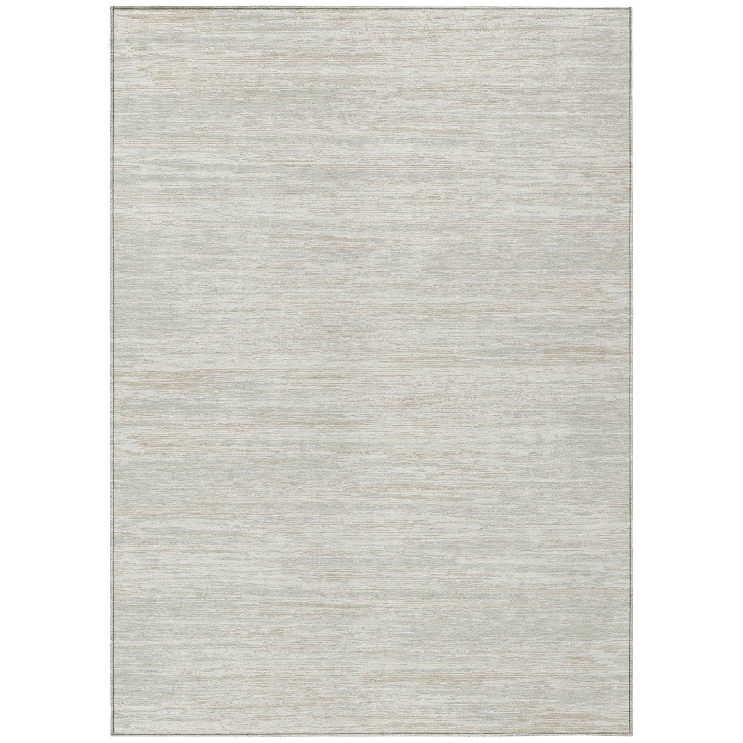 Tabselect Home Line 8' X 10' Ivory And Gray Striped Washable Indoor Outdoor Area Rug