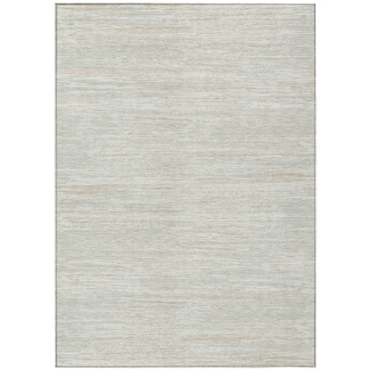 Tabselect Home Line 8' X 10' Ivory And Gray Striped Washable Indoor Outdoor Area Rug