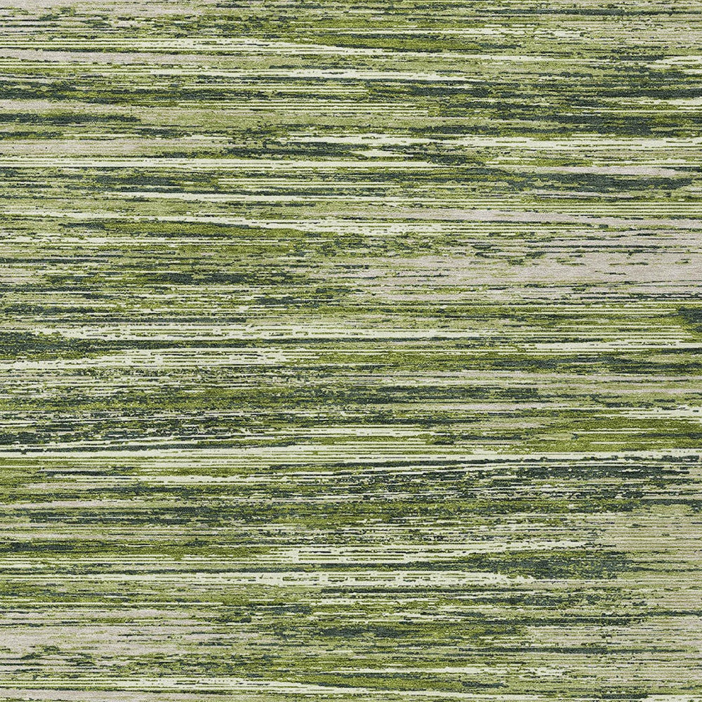 Tabselect Home Line 5' X 8' Olive Green And Ivory Striped Washable Indoor Outdoor Area Rug