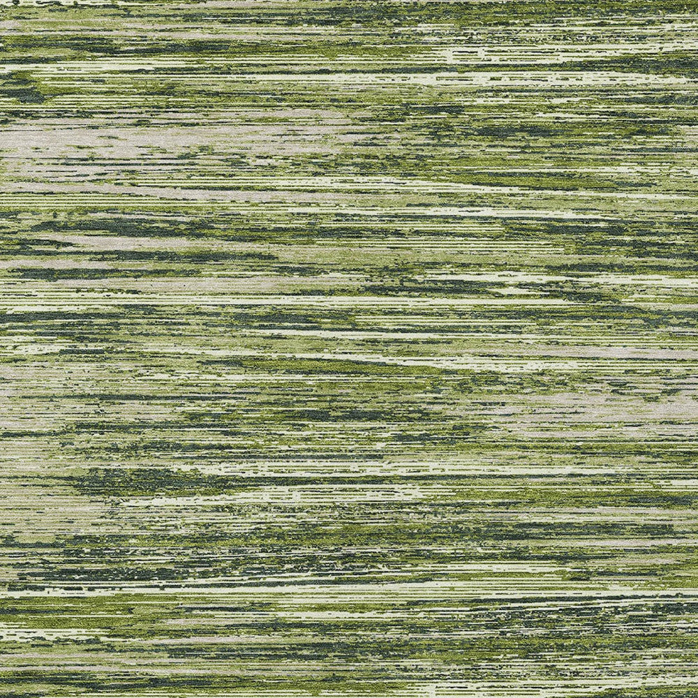 Tabselect Home Line 8' X 10' Olive Green And Ivory Striped Washable Indoor Outdoor Area Rug