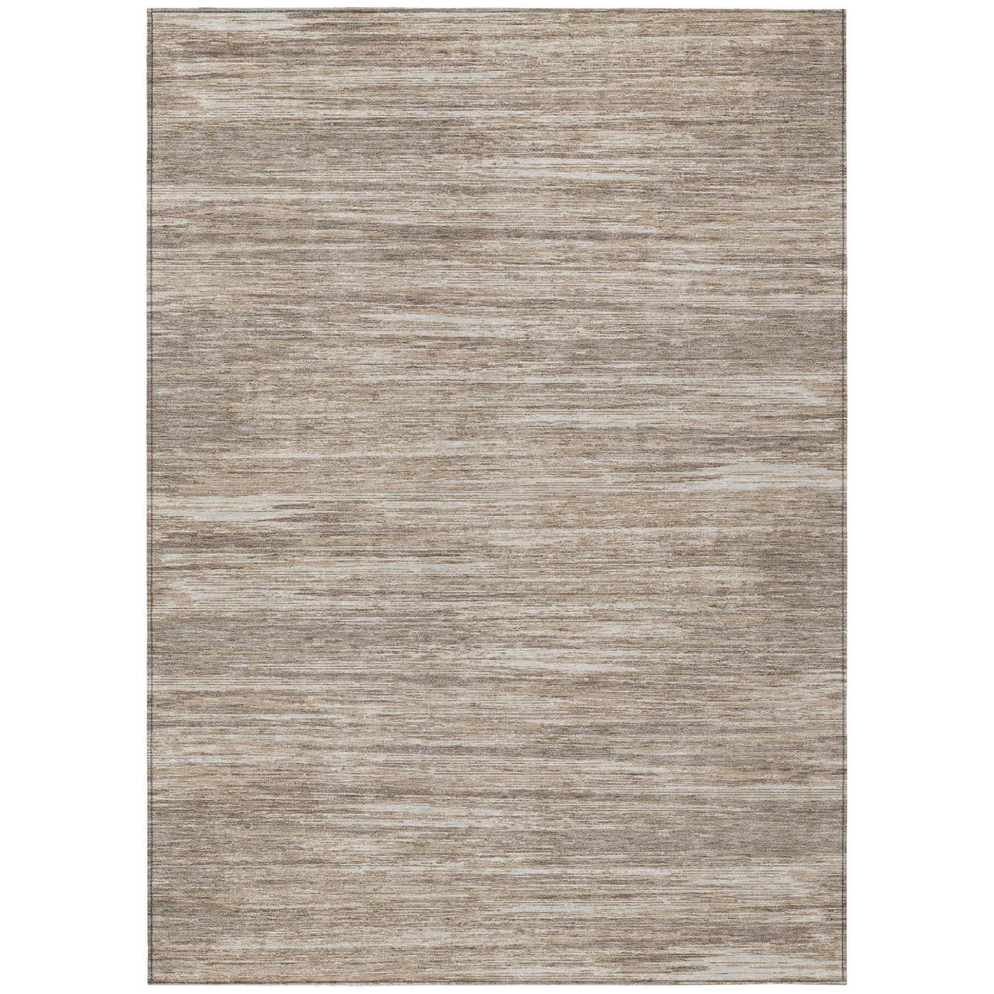 Tabselect Home Line 5' X 8' Taupe Gray And Ivory Striped Washable Indoor Outdoor Area Rug