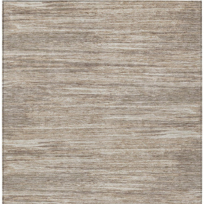 Tabselect Home Line 8' X 10' Taupe Gray And Ivory Striped Washable Indoor Outdoor Area Rug