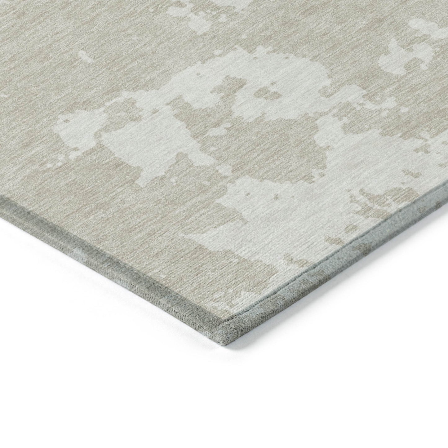 Tabselect Home Line 8' X 10' Beige And Ivory Abstract Washable Indoor Outdoor Area Rug