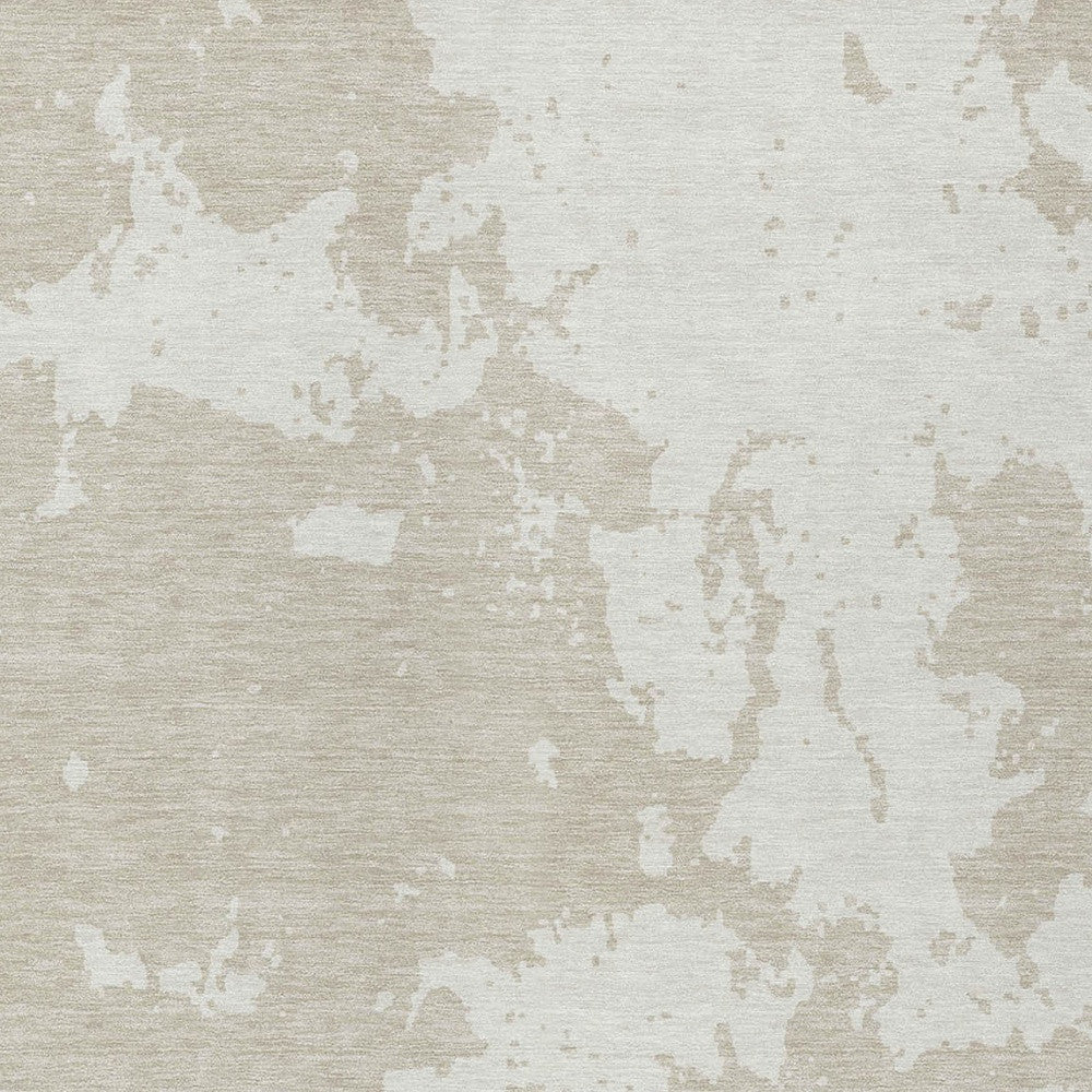 Tabselect Home Line 8' X 10' Beige And Ivory Abstract Washable Indoor Outdoor Area Rug