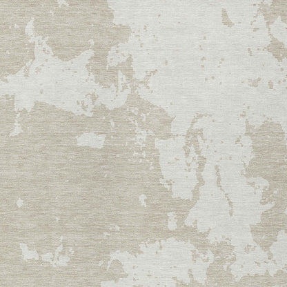 Tabselect Home Line 8' X 10' Beige And Ivory Abstract Washable Indoor Outdoor Area Rug