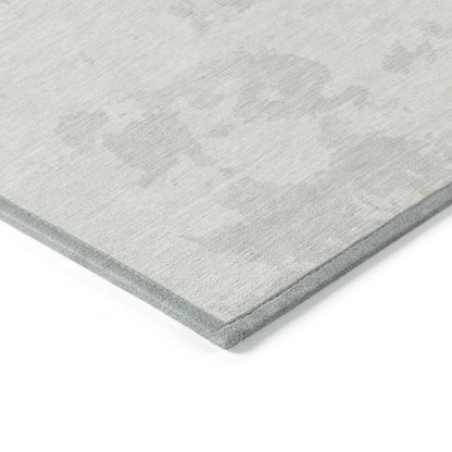 Tabselect Home Line 5' X 8' Ivory And Gray Abstract Washable Indoor Outdoor Area Rug