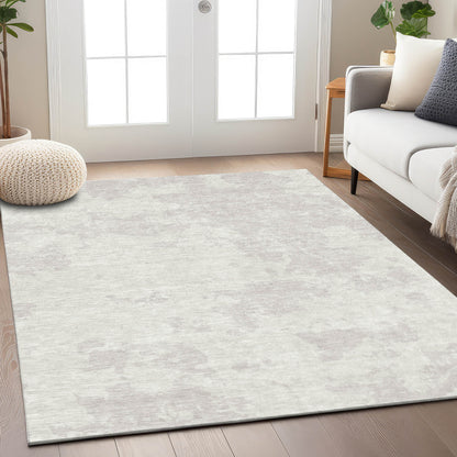 Tabselect Home Line 5' X 8' Ivory And Gray Abstract Washable Indoor Outdoor Area Rug