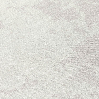 Tabselect Home Line 8' Ivory And Gray Round Abstract Washable Indoor Outdoor Area Rug