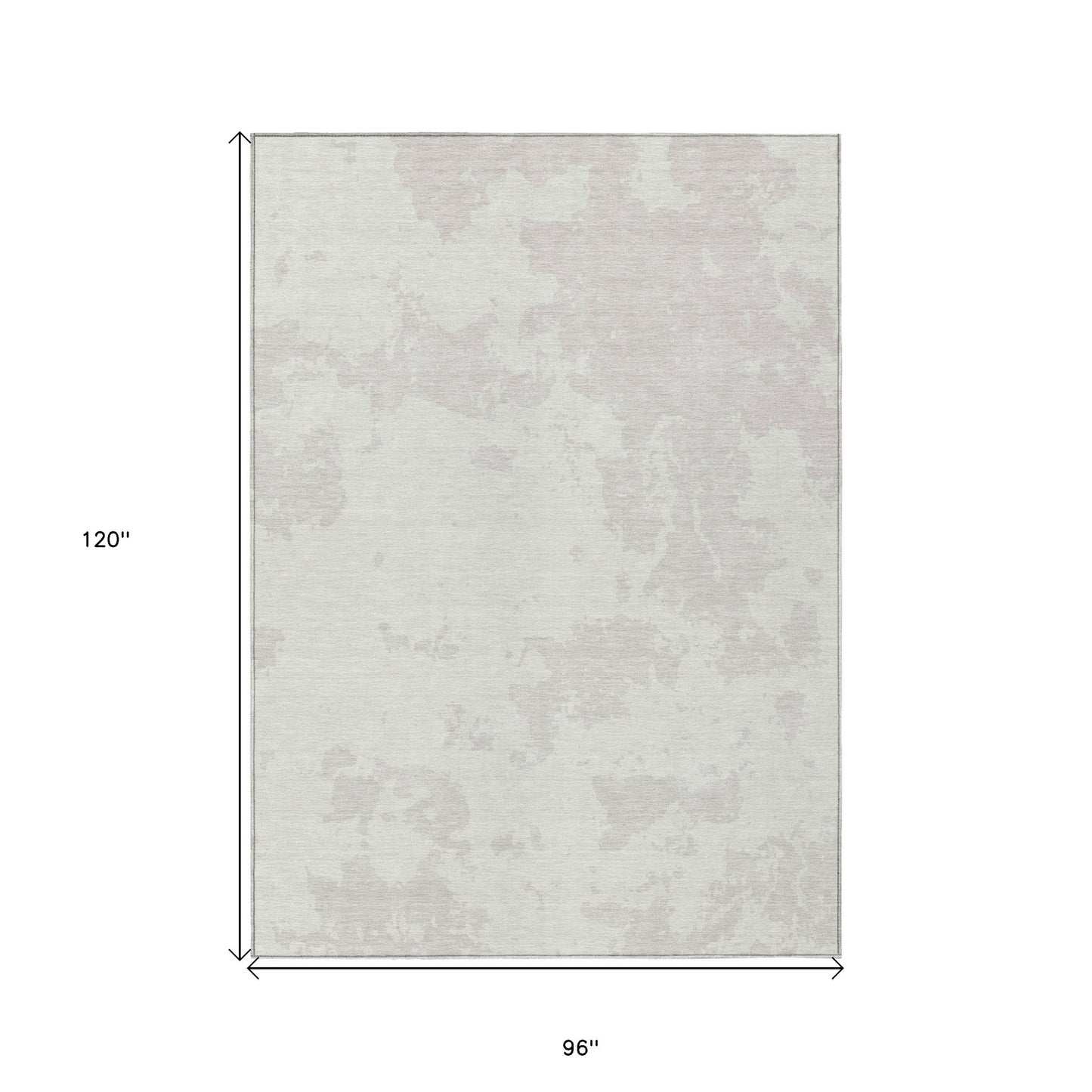 Tabselect Home Line 8' X 10' Ivory And Gray Abstract Washable Indoor Outdoor Area Rug