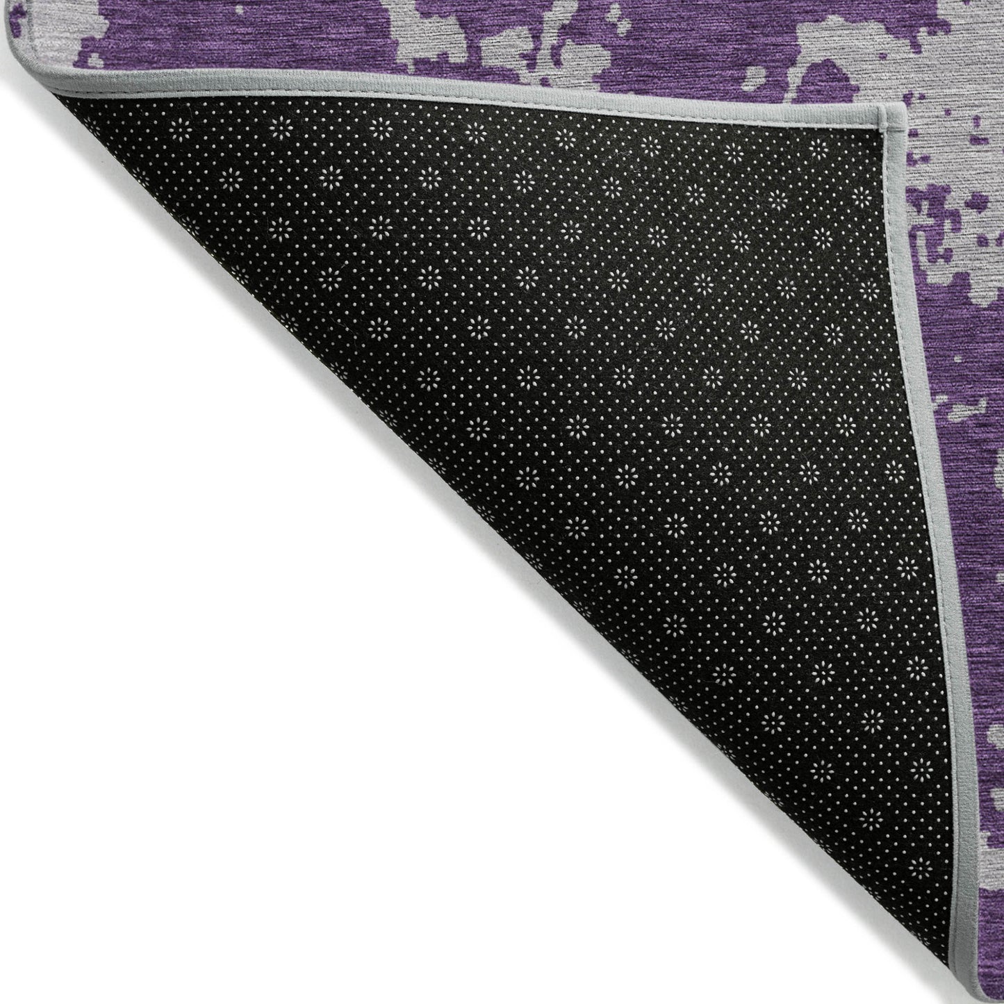 Tabselect Home Line 5' X 8' Purple And Lavender Abstract Washable Indoor Outdoor Area Rug