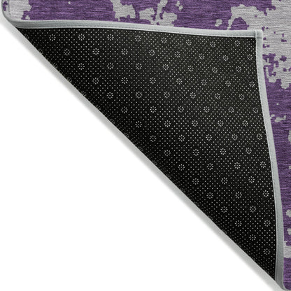 Tabselect Home Line 8' X 10' Purple And Lavender Abstract Washable Indoor Outdoor Area Rug