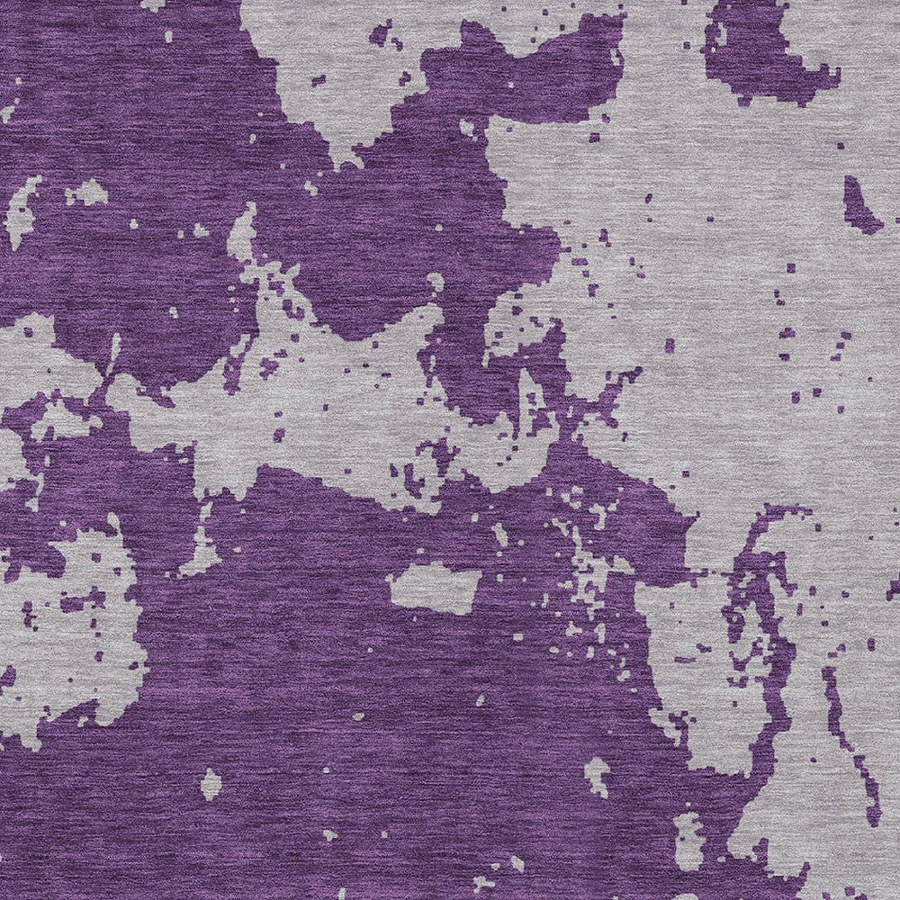 Tabselect Home Line 8' X 10' Purple And Lavender Abstract Washable Indoor Outdoor Area Rug