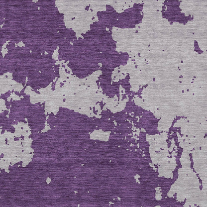 Tabselect Home Line 8' X 10' Purple And Lavender Abstract Washable Indoor Outdoor Area Rug