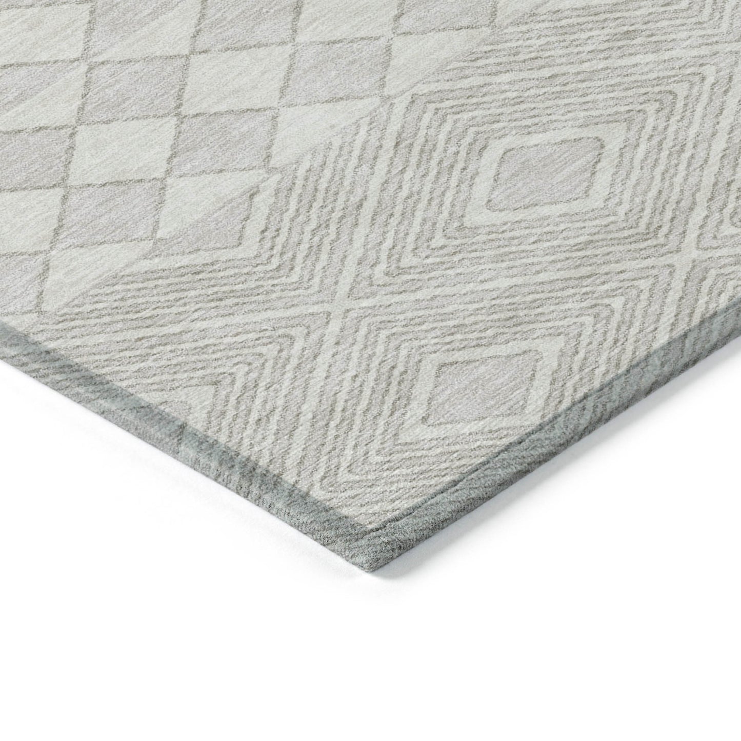 Tabselect Home Line 8' X 10' Ivory And Gray Geometric Washable Indoor Outdoor Area Rug