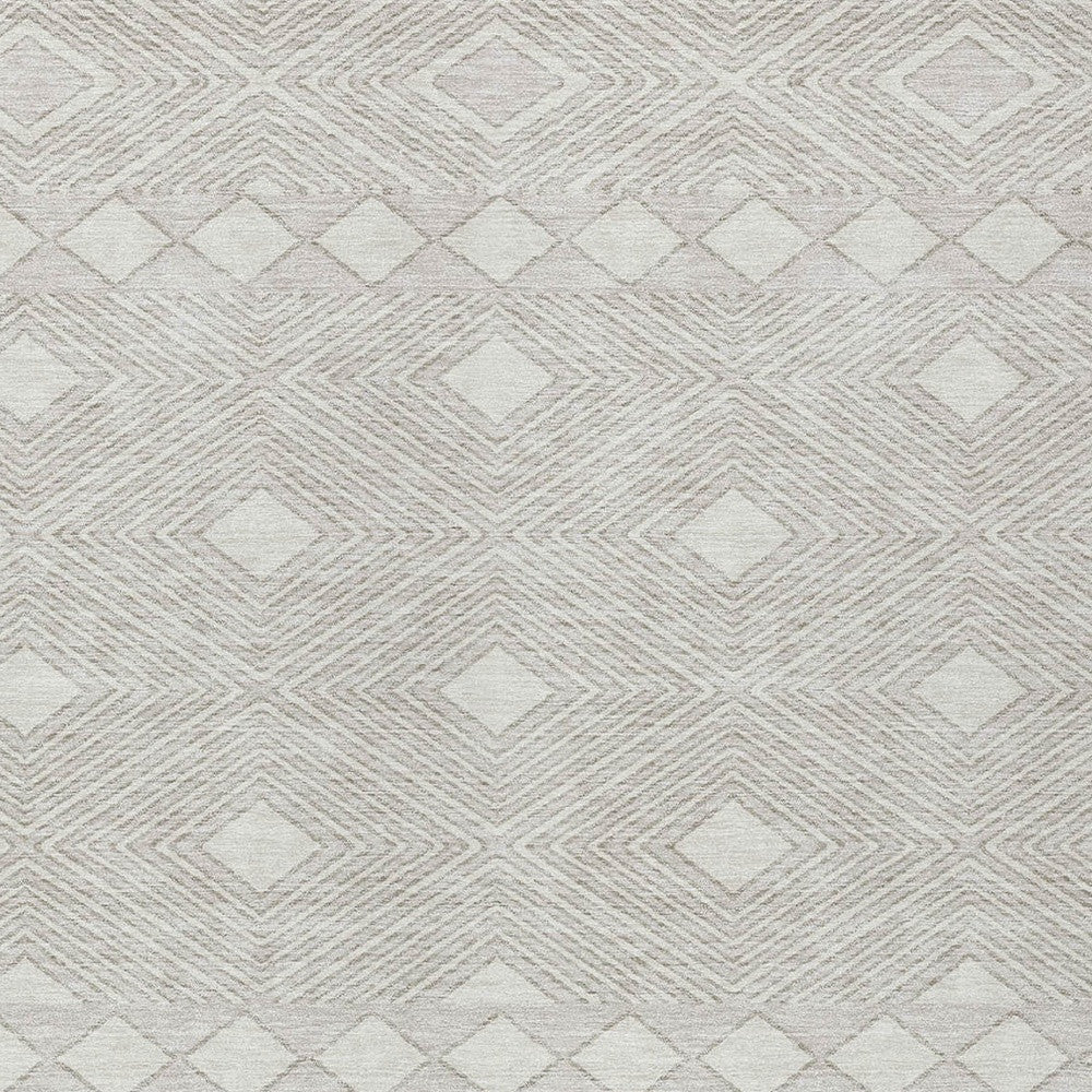 Tabselect Home Line 8' X 10' Ivory And Gray Geometric Washable Indoor Outdoor Area Rug