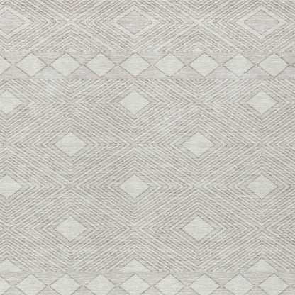 Tabselect Home Line 8' X 10' Ivory And Gray Geometric Washable Indoor Outdoor Area Rug