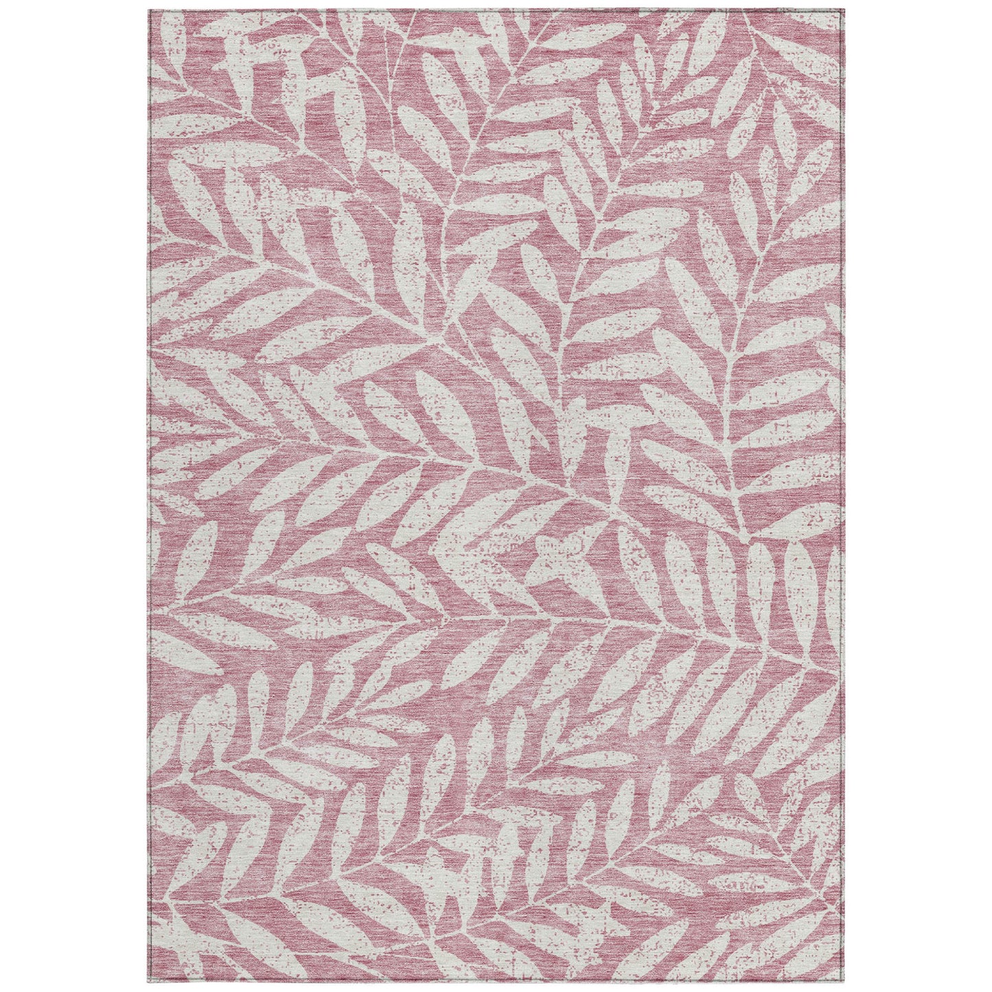 Tabselect Home Line 5' X 8' Blush And Ivory Floral Washable Indoor Outdoor Area Rug