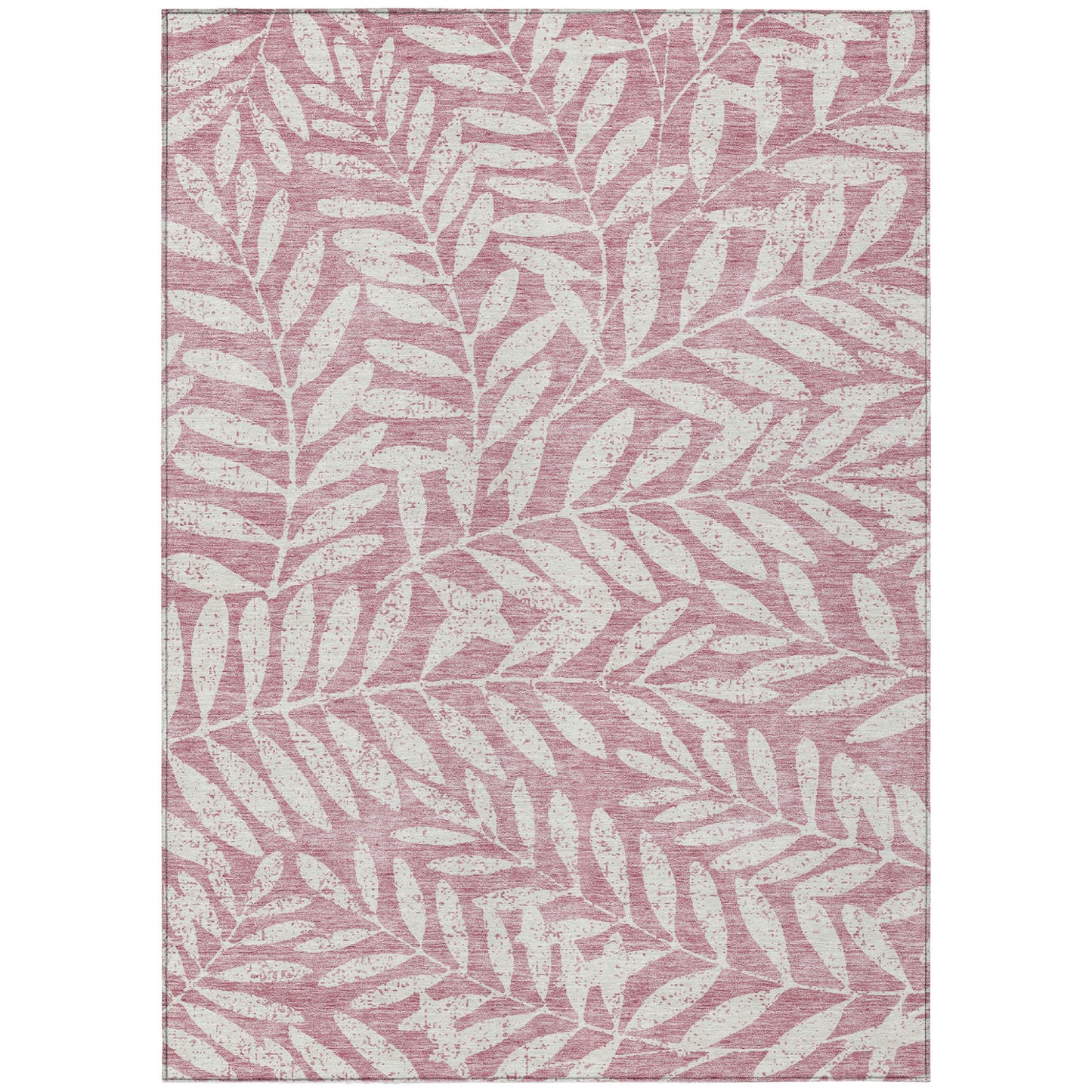 Tabselect Home Line 5' X 8' Blush And Ivory Floral Washable Indoor Outdoor Area Rug