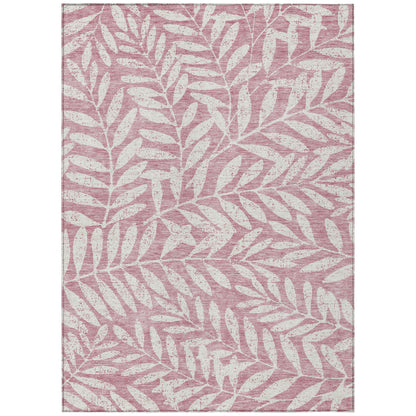 Tabselect Home Line 8' X 10' Blush And Ivory Floral Washable Indoor Outdoor Area Rug