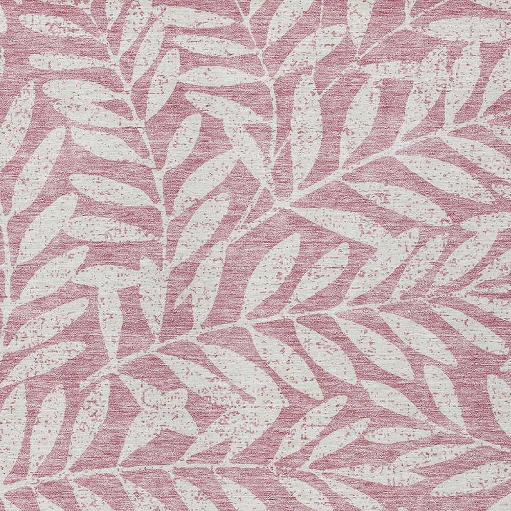 Tabselect Home Line 8' X 10' Blush And Ivory Floral Washable Indoor Outdoor Area Rug