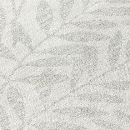 Tabselect Home Line 8' Ivory And Gray Round Floral Washable Indoor Outdoor Area Rug