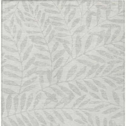 Tabselect Home Line 8' X 10' Ivory And Gray Floral Washable Indoor Outdoor Area Rug