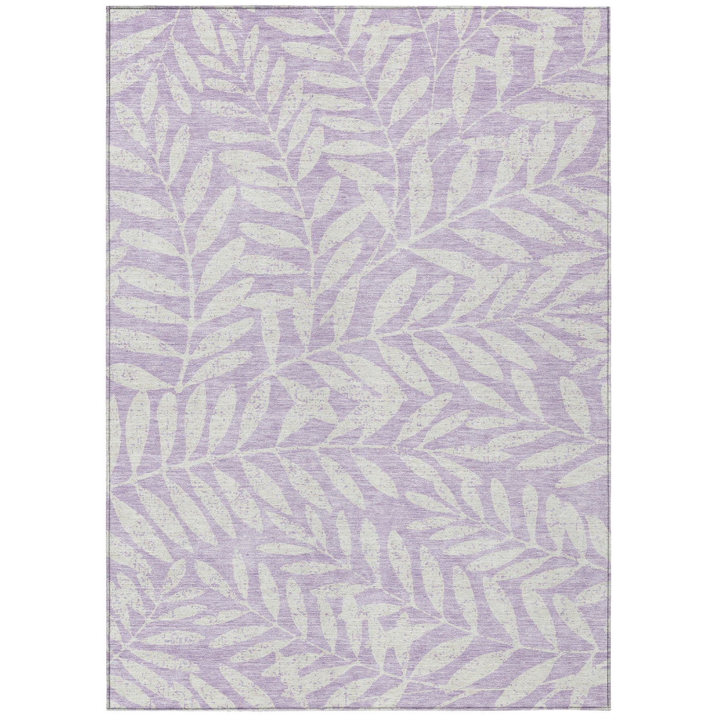 Tabselect Home Line 8' X 10' Lavender And Ivory Floral Washable Indoor Outdoor Area Rug