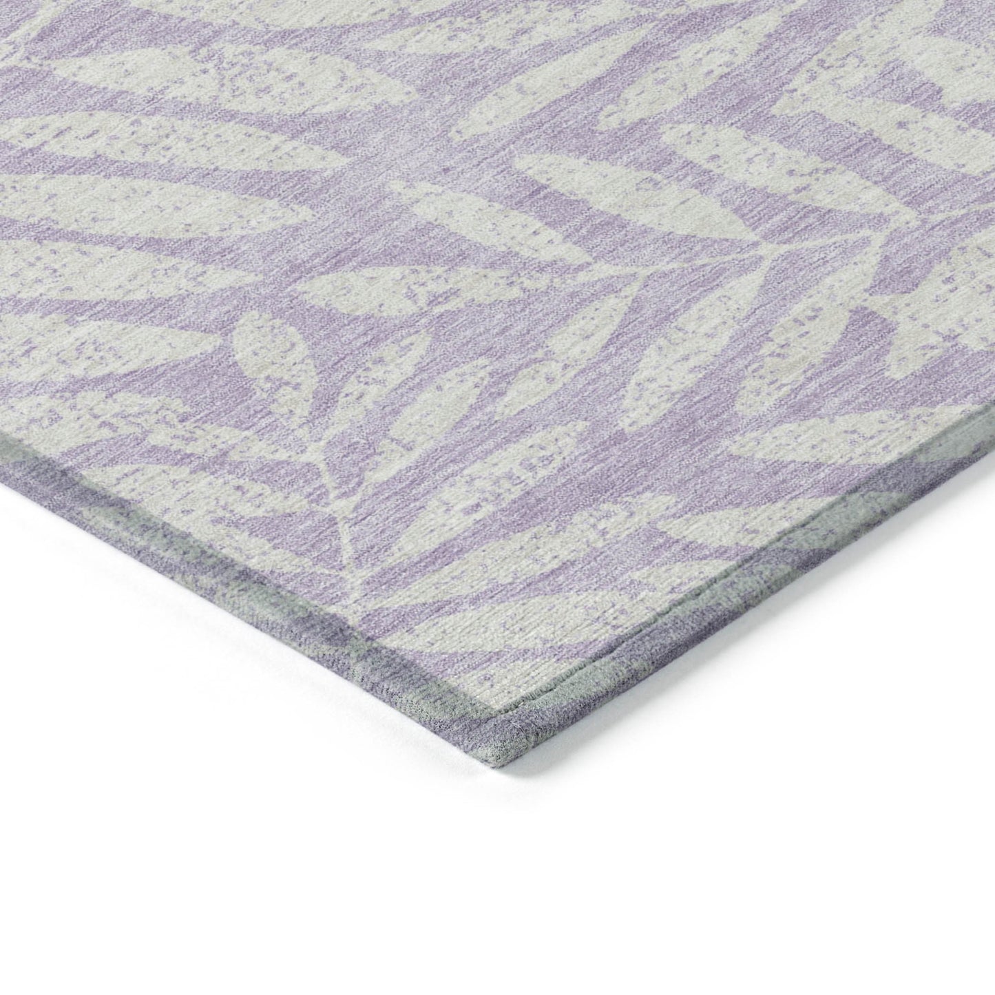 Tabselect Home Line 8' X 10' Lavender And Ivory Floral Washable Indoor Outdoor Area Rug