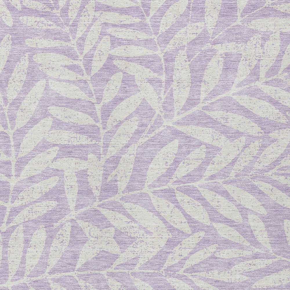 Tabselect Home Line 8' X 10' Lavender And Ivory Floral Washable Indoor Outdoor Area Rug