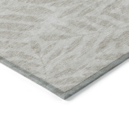 Tabselect Home Line 8' X 10' Taupe And Beige Floral Washable Indoor Outdoor Area Rug