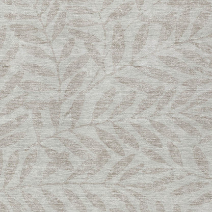 Tabselect Home Line 8' X 10' Taupe And Beige Floral Washable Indoor Outdoor Area Rug