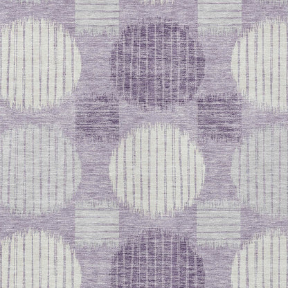 Tabselect Home Line 8' X 10' Purple And Ivory Geometric Washable Indoor Outdoor Area Rug