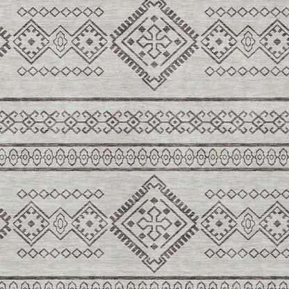 Tabselect Home Line 5' X 8' Beige And Brown Southwestern Washable Indoor Outdoor Area Rug