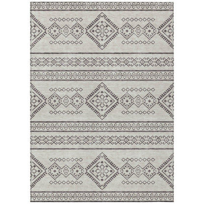 Tabselect Home Line 8' X 10' Beige And Brown Southwestern Washable Indoor Outdoor Area Rug