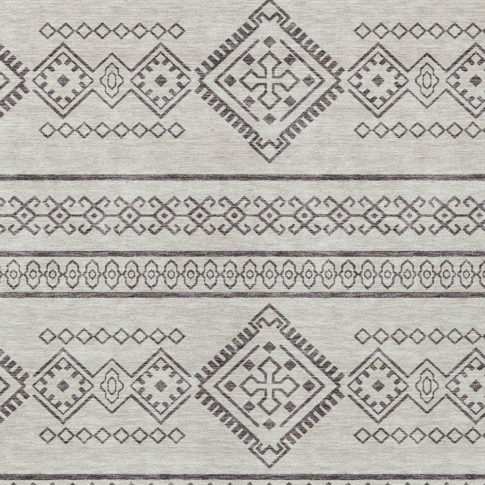 Tabselect Home Line 8' X 10' Beige And Brown Southwestern Washable Indoor Outdoor Area Rug