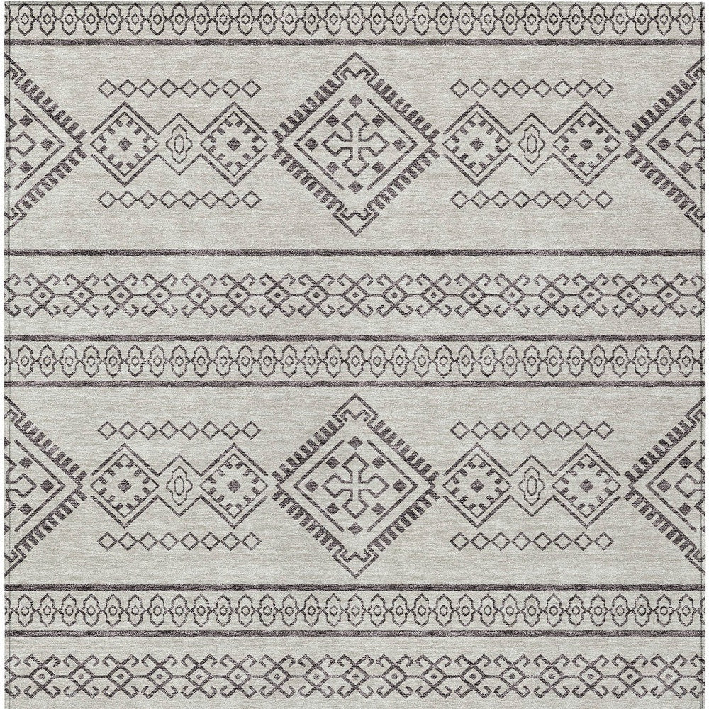 Tabselect Home Line 8' X 10' Beige And Brown Southwestern Washable Indoor Outdoor Area Rug